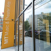 Entrance to W97 MIT Theater Building 