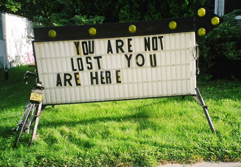 You are not lost.