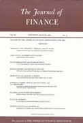 Journal of Finance