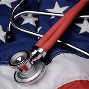 American flag and stethoscope