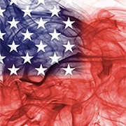 abstract image of the U.S. flag