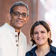 MIT economists Abhijit Banerjee and Esther Duflo 