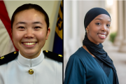 Juliet Liao '23 (left) and junior Amina Abdalla (right) found that their social impact internships, at the World Wildlife Fund and MassHealth, gave them a broader perspective on potential career paths.