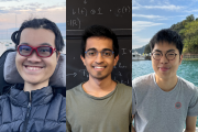MIT students (from left to right) Ben Lou, Srinath Mahankali, and Kenta Suzuki have been selected to receive Barry Goldwater Scholarships for the 2024-25 academic year. 