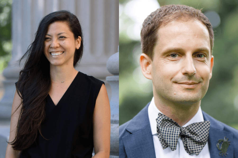 (From left) Paloma Duong and Frank Frank Schilbach