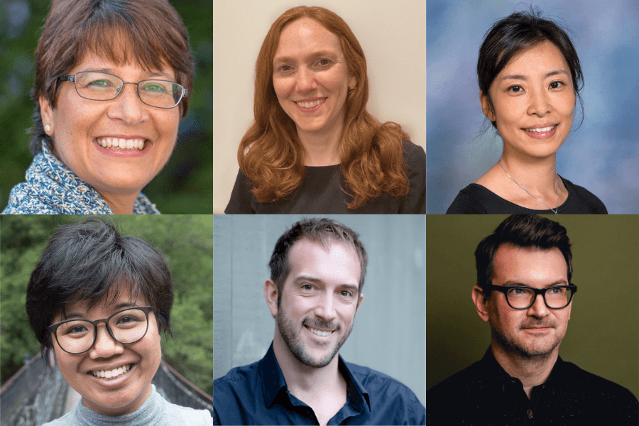 From left, top row: Cathy Culot, Maureen Hughes, Hee-Jeong-Jeong, (From left, bottom row): Crystal Lee, Mark Roemisch, Ken Urban