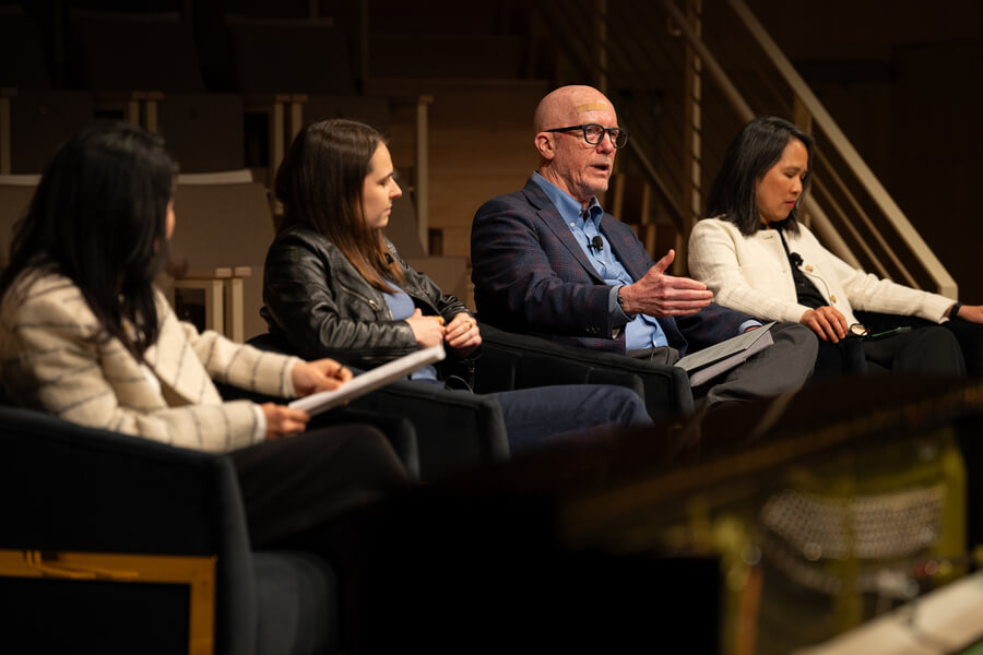 (From left) Songyee Yoon, Bailey Flanigan, Charles Stewart III, Lily Tsai